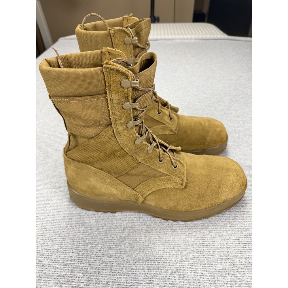 McRae Mens Coyote Tan Suede Military Combat Tactical Boots Vibram Sole 10.5R